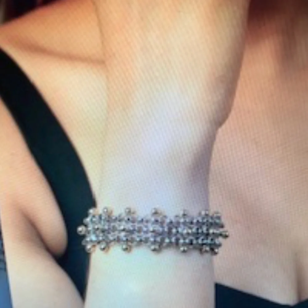 *HOST PICK* Sergio Gutierrez Chrome & Gold Finish Bracelet *NEW* - Picture 3 of 7